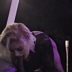 My goth girl bbw latina throating my black cock