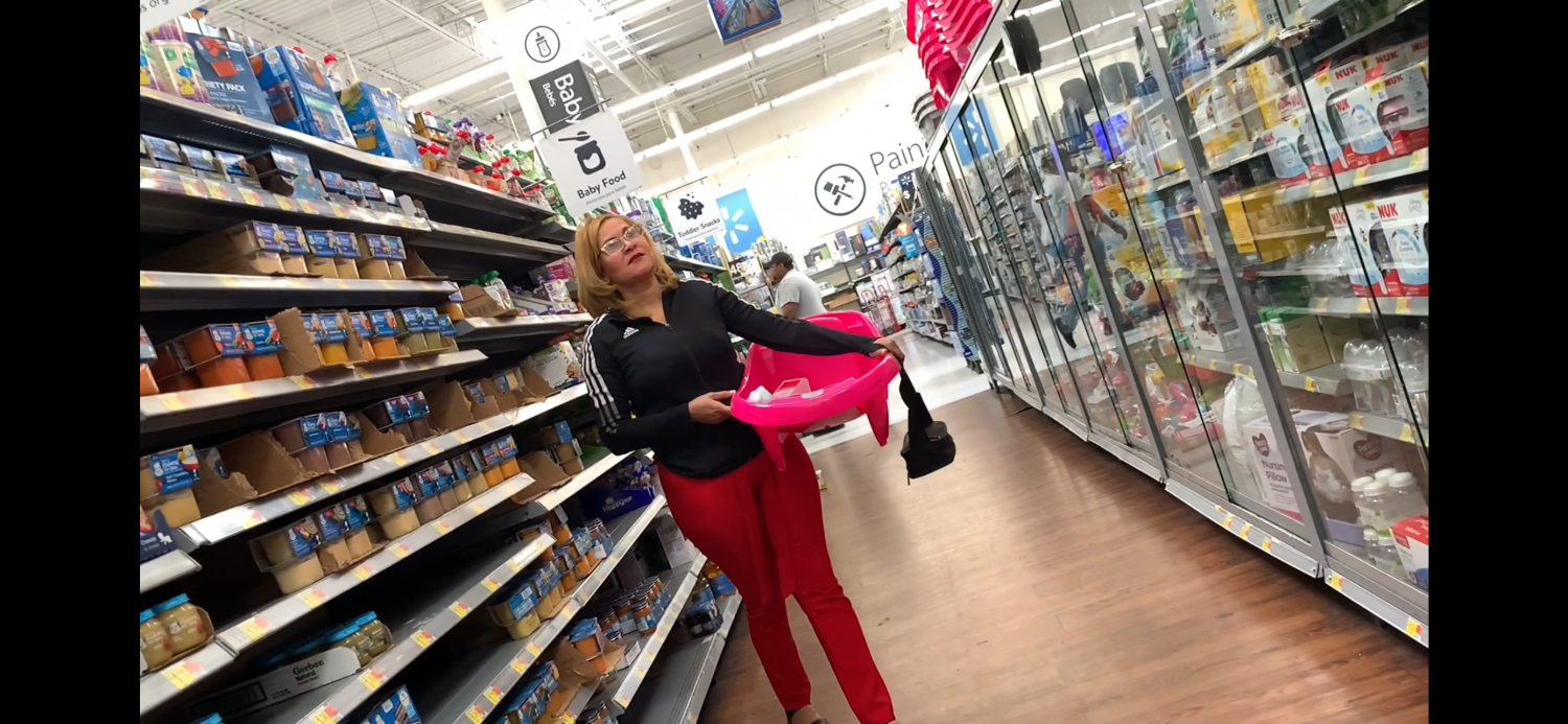 Hot latina mature with red tight pants
