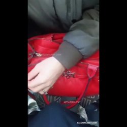 Latina milf on bus grabs his bulge and takes her jacket off to show her titties
