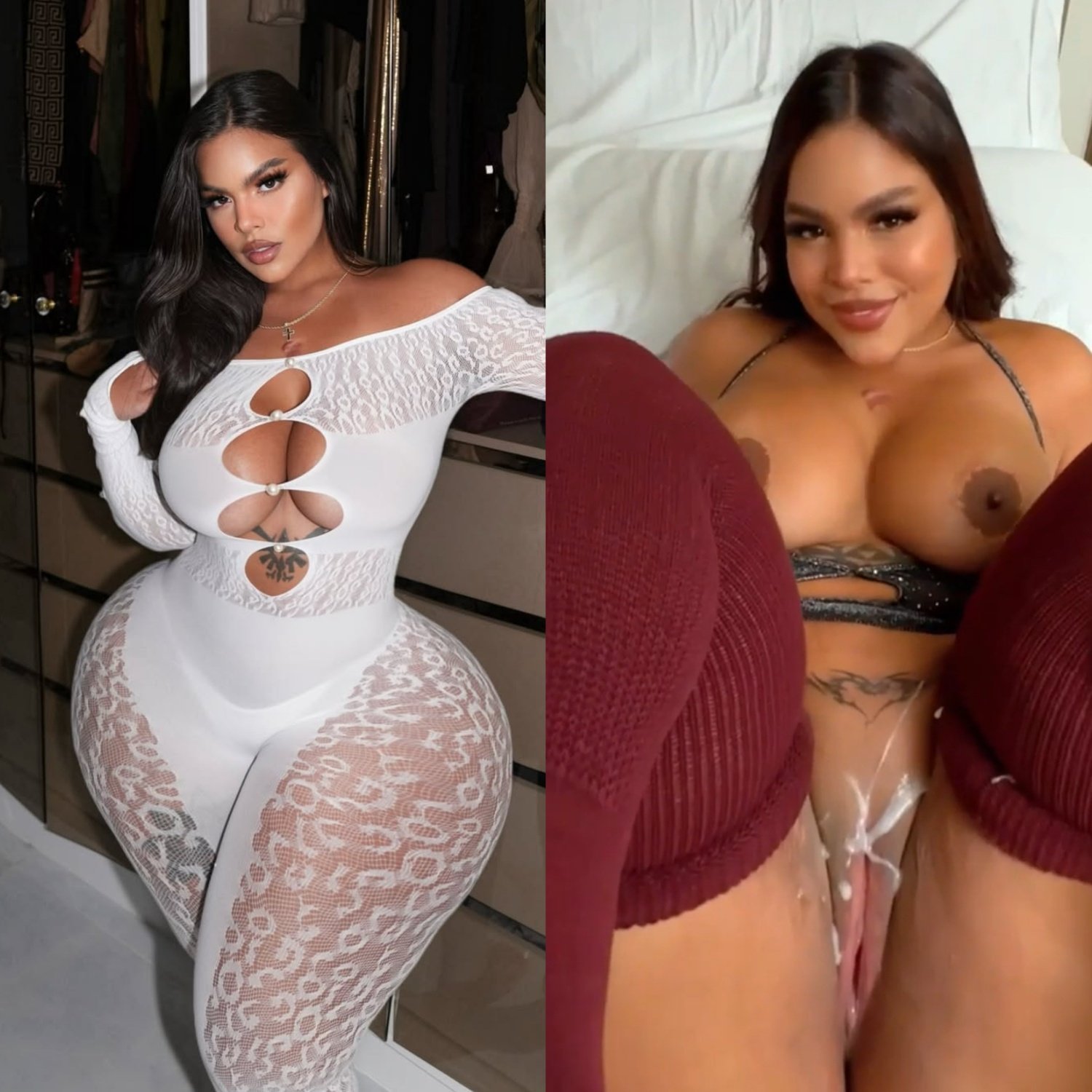 Chubby latina getting her pussy worked.