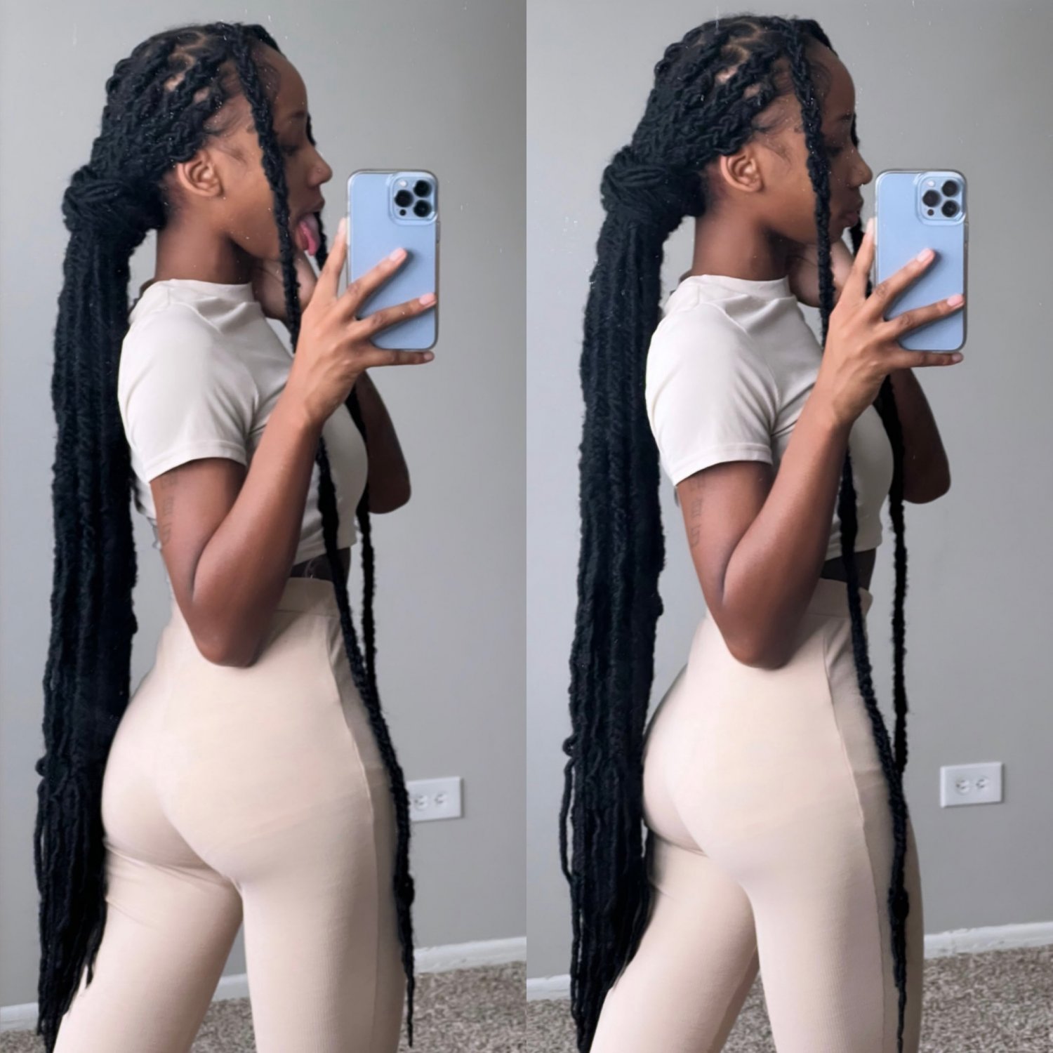 Cute petite & skinny ebony with phat coochie print 🥵🍑🔥