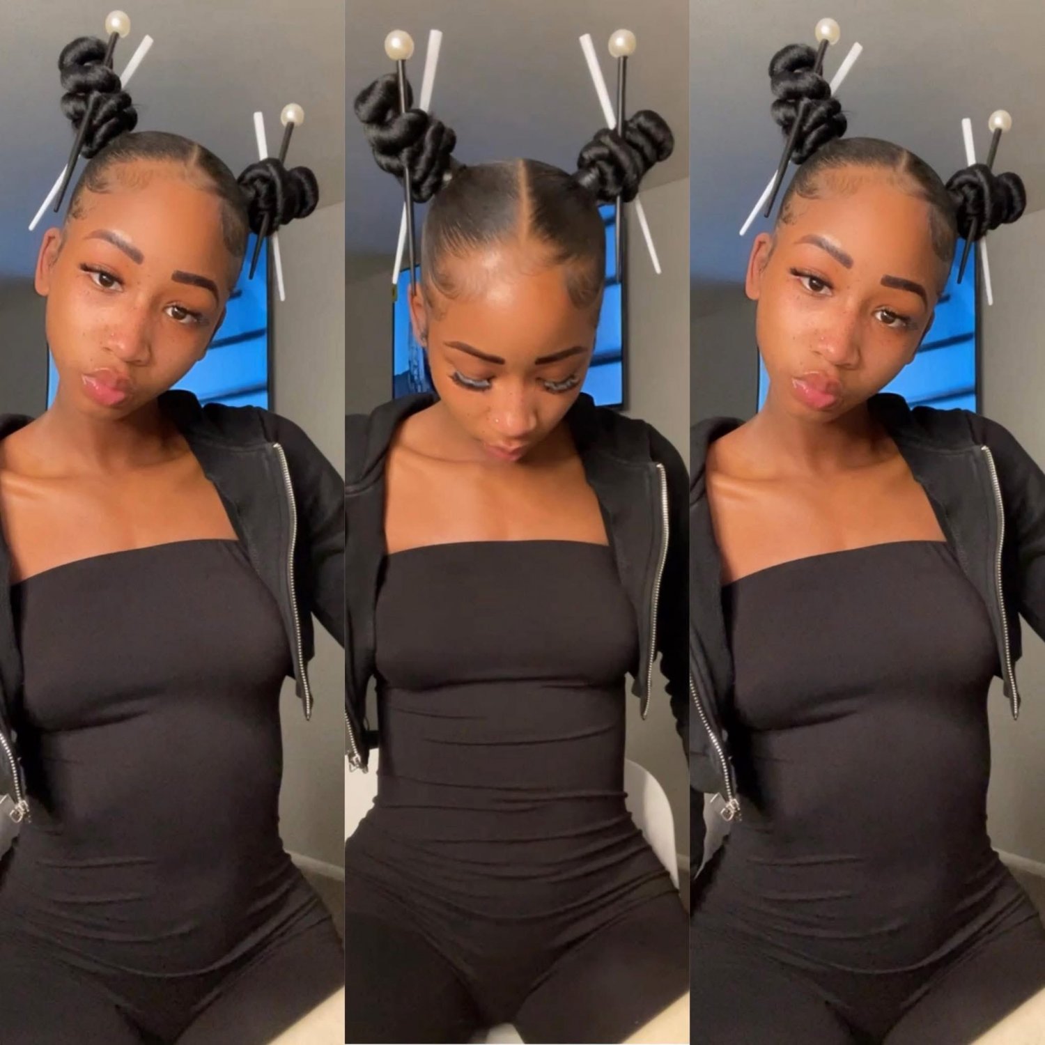 Cute petite & skinny ebony with phat coochie print 🥵🍑🔥